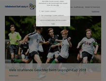 Tablet Screenshot of fussballverband-stadt-leipzig.de